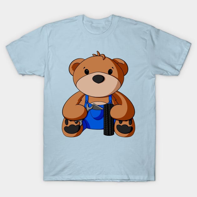 Mechanic Teddy Bear T-Shirt by Alisha Ober Designs